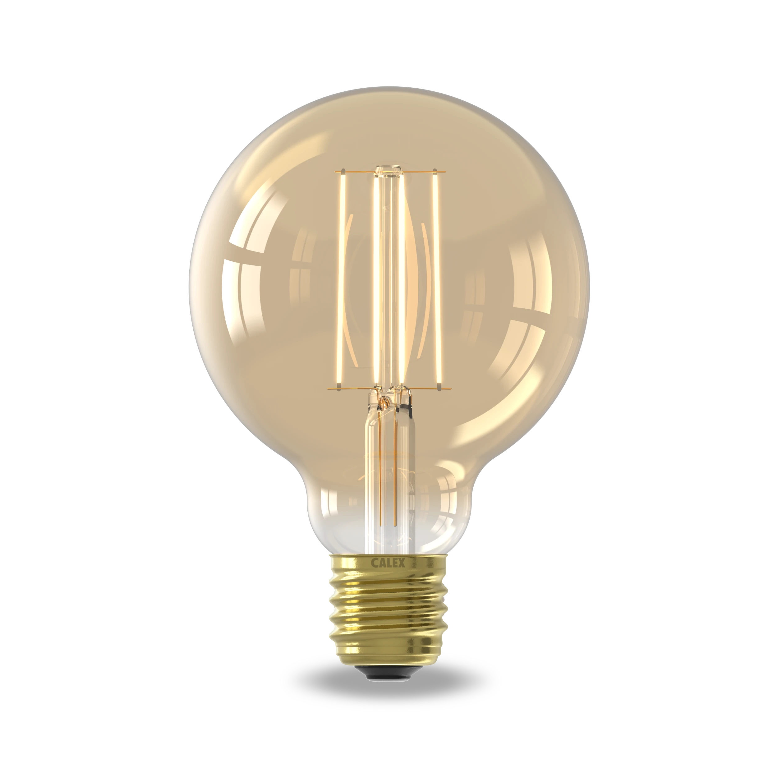 Calex Warm Filament LED Bulb - E27 - G95 - Gold