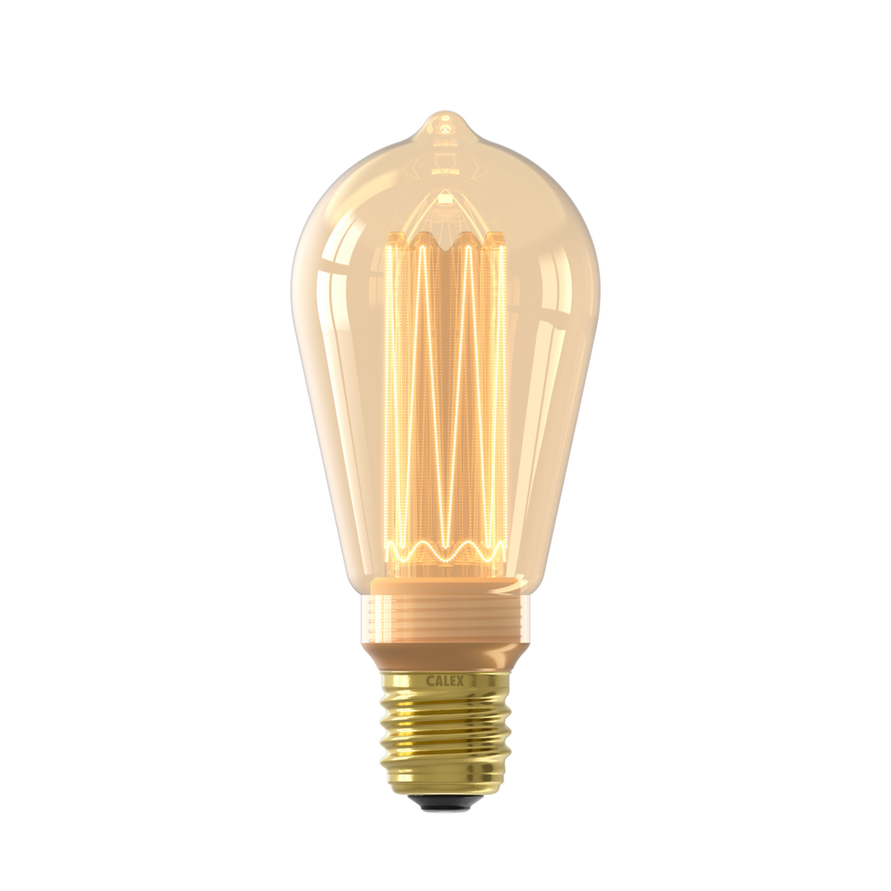 Calex Crown Series Filament LED Lamp - E27 - ST64 - Gold - 3.5W - Dimmable