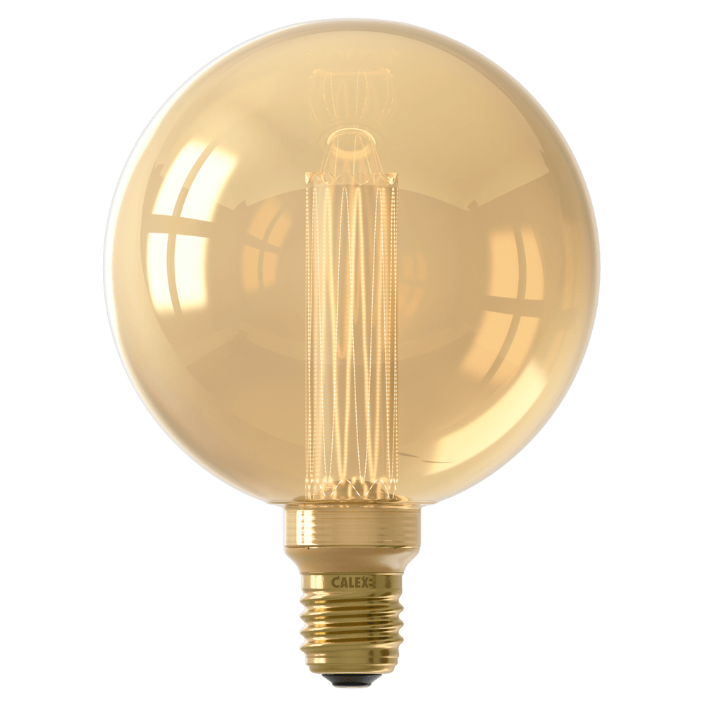 Calex Crown Series Filament LED Lamp - E27 - G125 - Gold - 3.5W - Dimmable