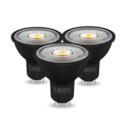 Calex Reflector LED - 3 pack - GU10 - CCT - Black