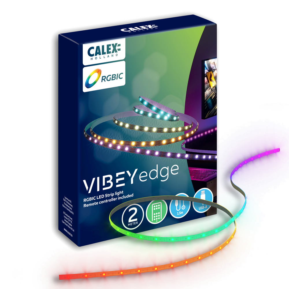 Calex Vibey LED Strip USB - 2M - RGBIC + CCT