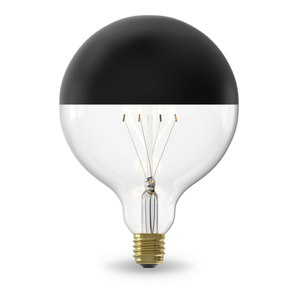 Calex Top Mirror LED Bulb - E27 - G125 - Black