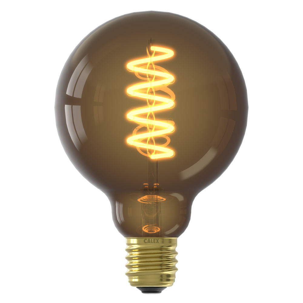 Calex Spiral Filament LED Lamp - E27 - G125 - Natural - 4W - Dimmable