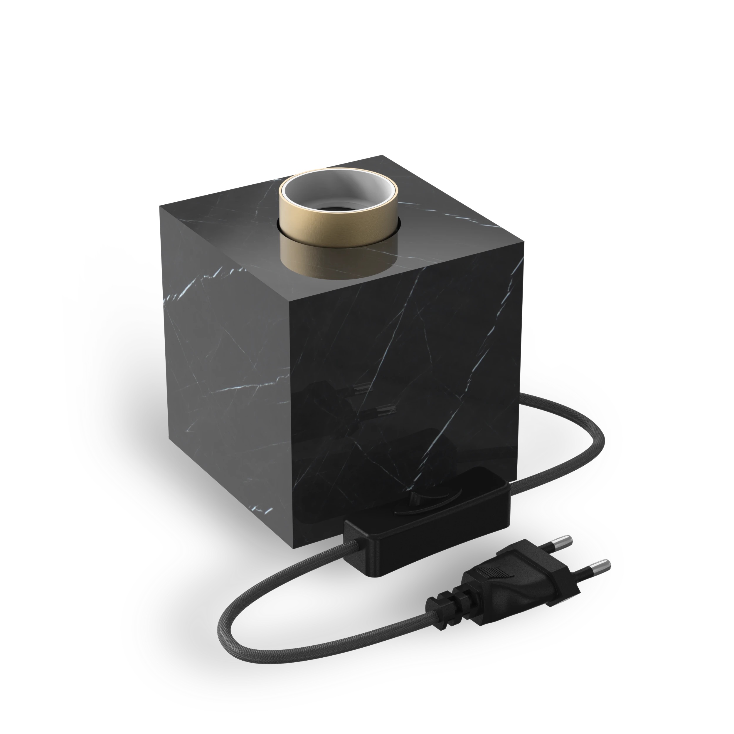 Calex Table Lamp Square - E27 - Marble - Black