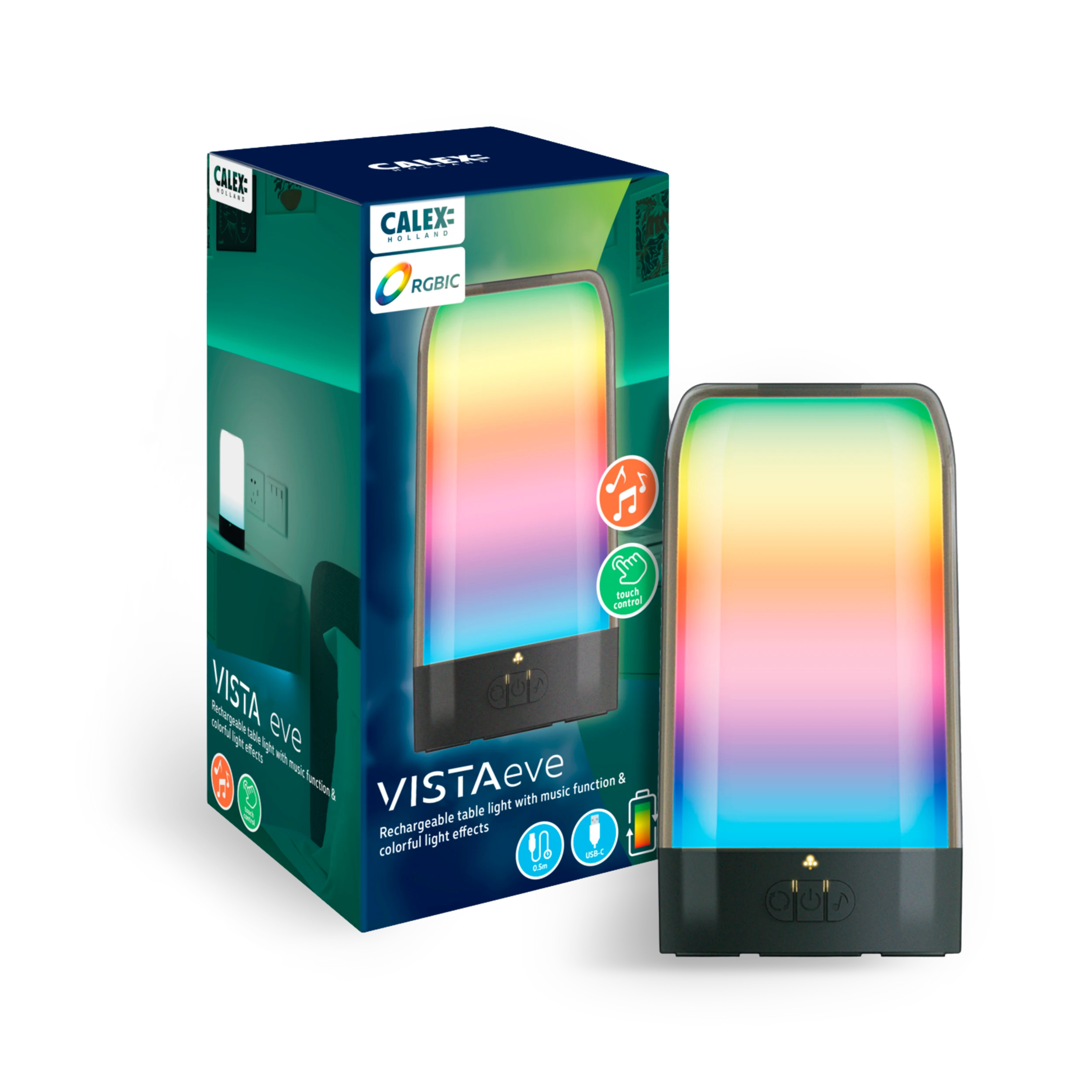 Calex Vista Table Light - Battery - RGBIC