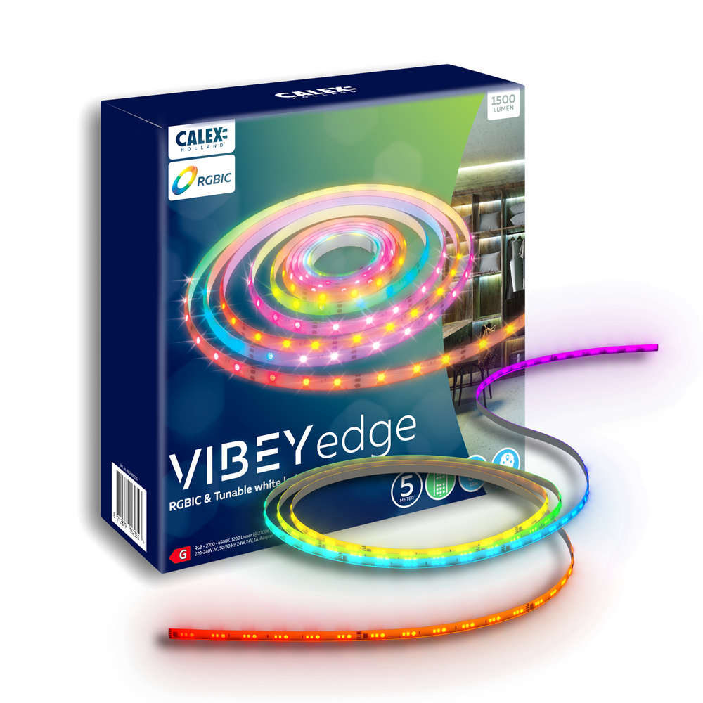 Calex Vibey LED-strip - 5M - RGBIC + CCT