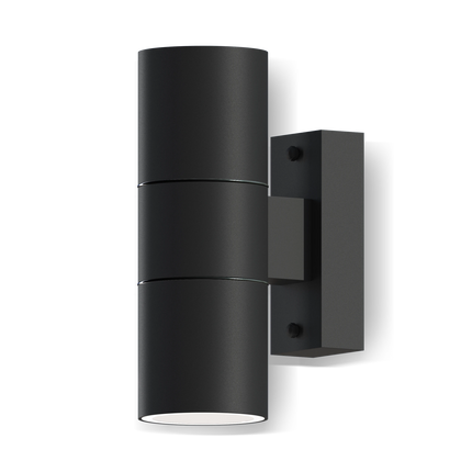 Calex Turin Wall Light - Up & Down - 2x GU10 - Black