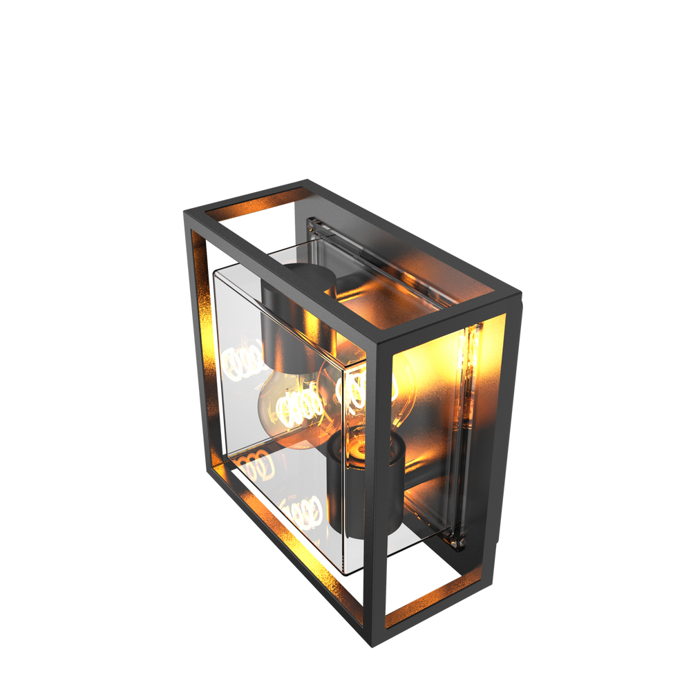 Calex LED Wandlamp Bologna - 2x E27 - Zwart