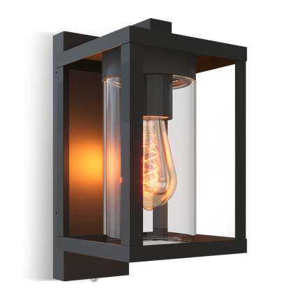 Calex Naples Wall Light - E27 - Day/Night sensor - Black