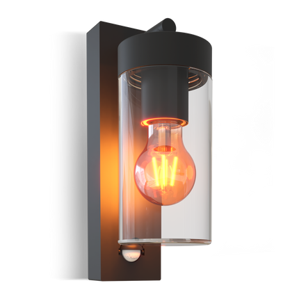 Calex Perugia Wall Light - E27 - Motion sensor - Black