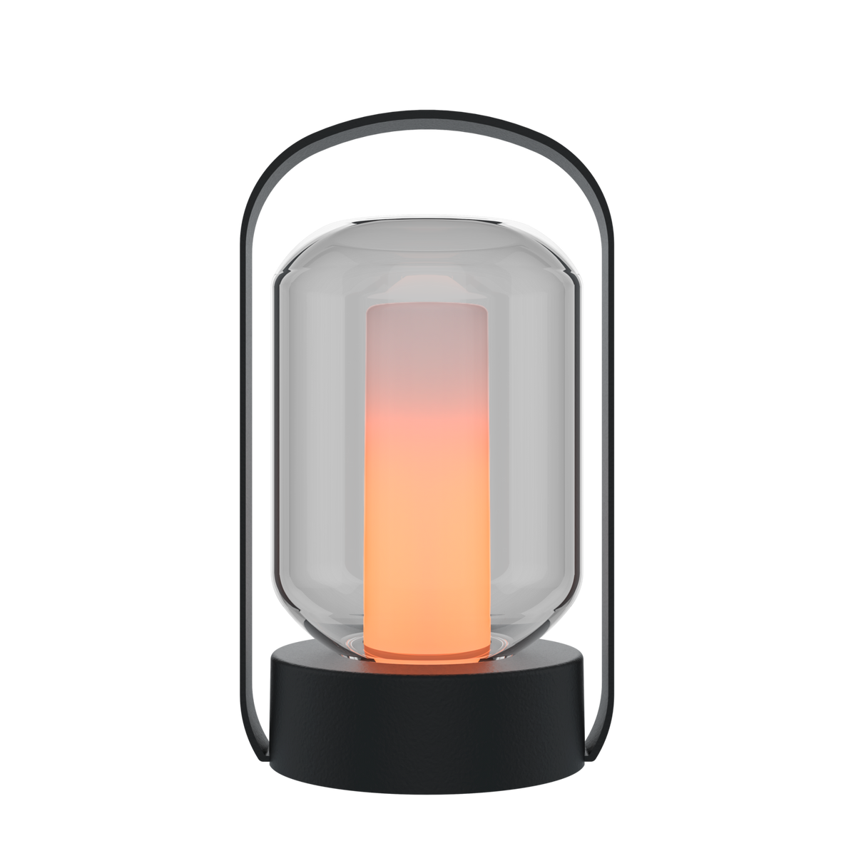 Calex Outdoor Table Lantern Como - Rechargeable - Flame Effect - Black