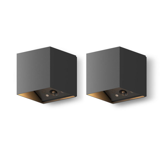 Calex Falerna Rechargeable Wall Light - 2 Pack - Black
