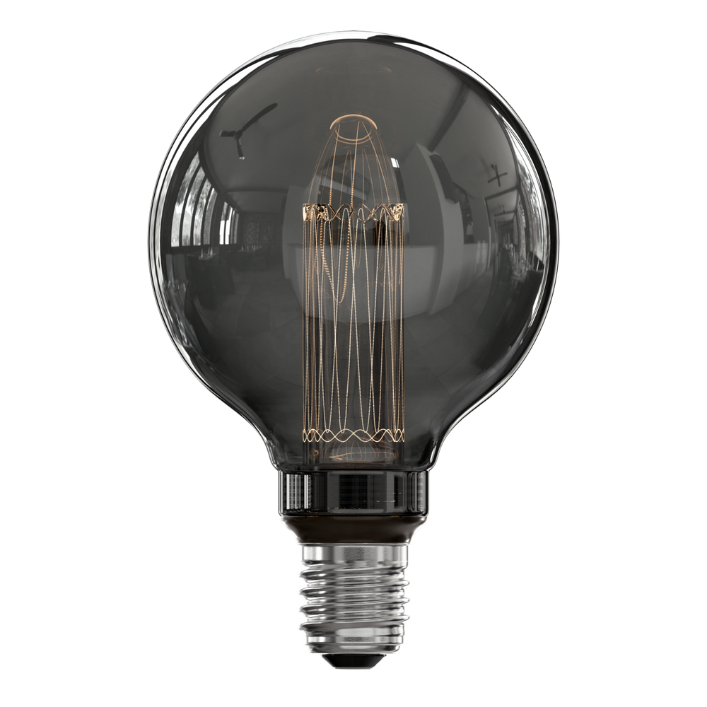 Calex Crown Series Filament LED Lamp - E27 - G95 - Titanium - 3.5W - Dimmable