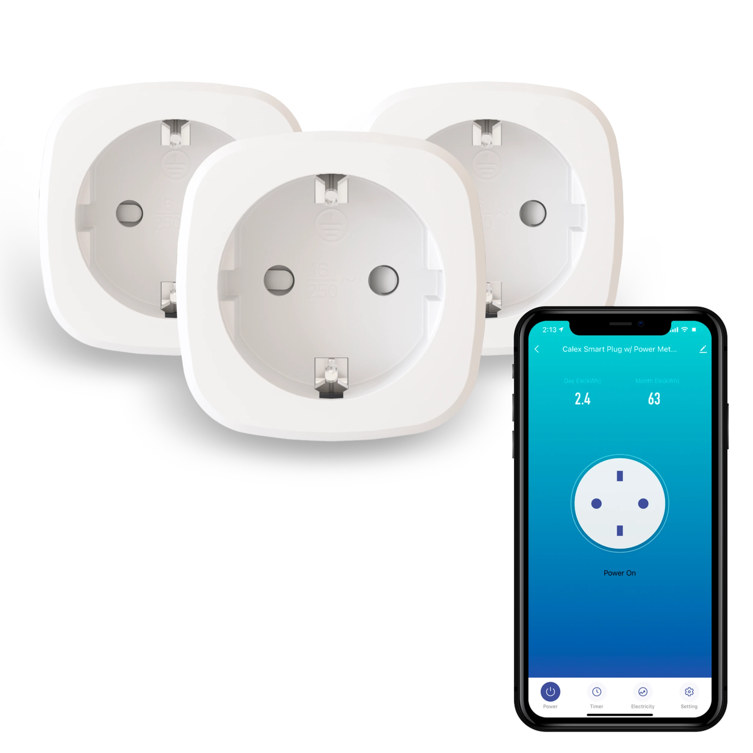 Calex Smart Plug - 3 pieces - Energy Meter
