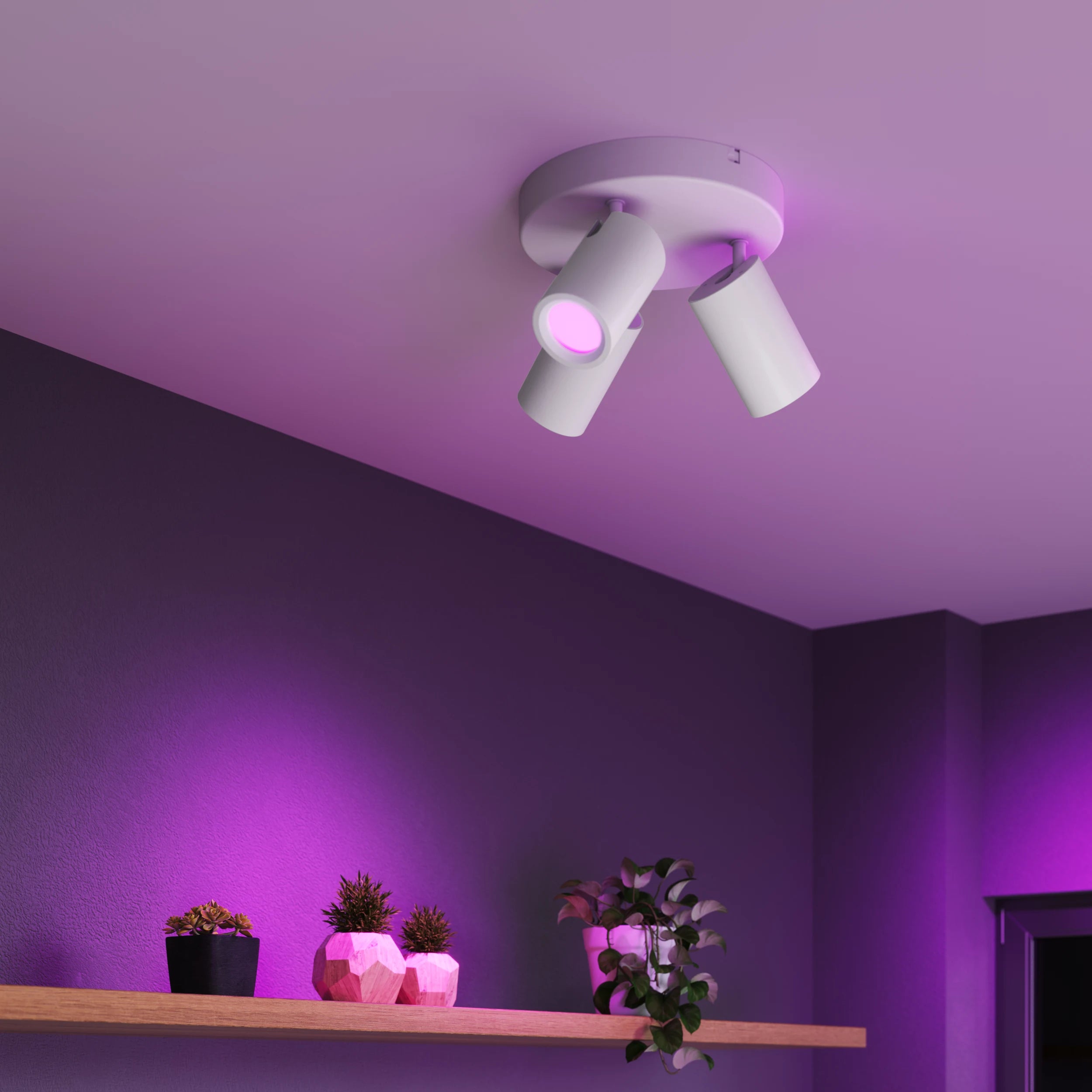Calex Smart Ceiling Light - 3 Light Spot - White