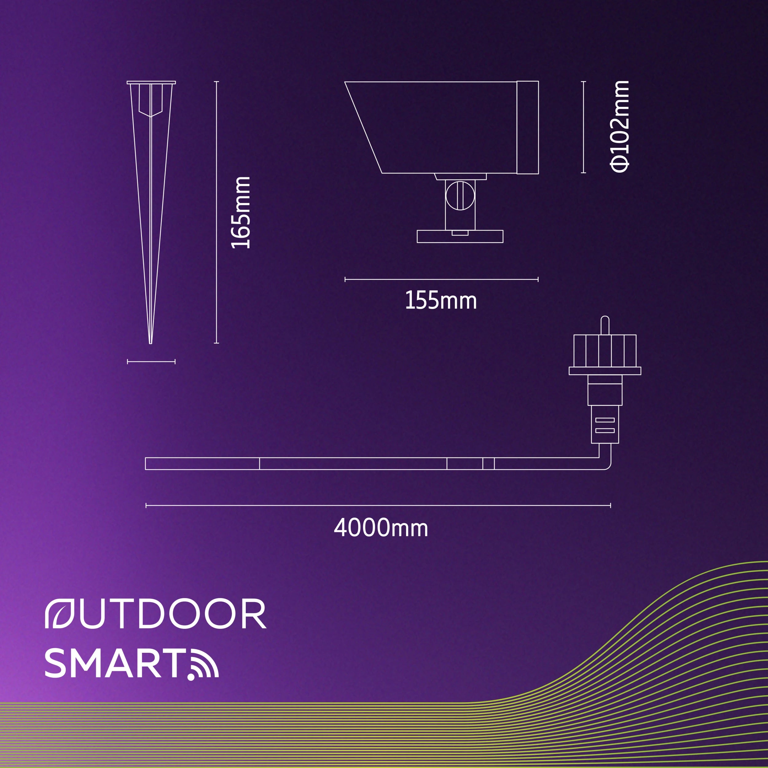 Calex Smart Outdoor Ground Spot - RGB - CCT - Black
