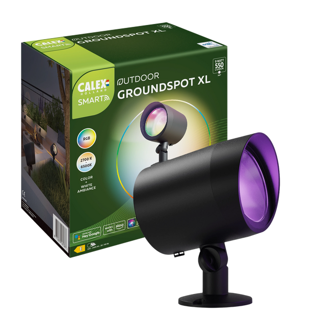 Calex Smart Outdoor Ground Spot - RGB - CCT - Black