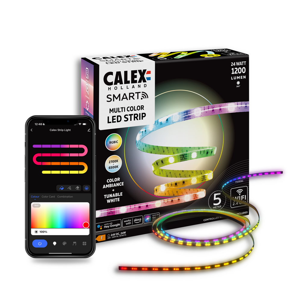 Calex Slimme LED Strip - 2m - RGB en Warm Wit