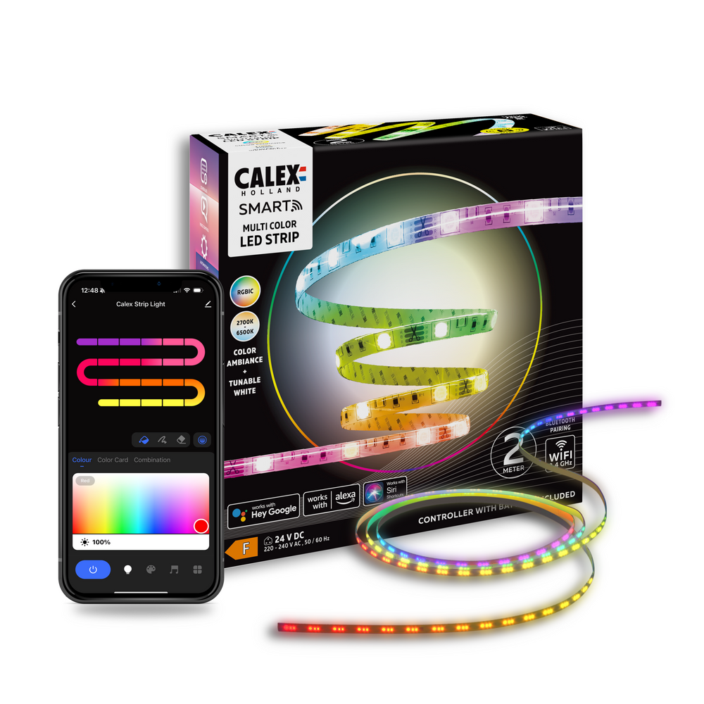 Calex Slimme LED Strip - 2m - RGB en Warm Wit