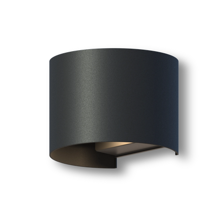 Calex Verona LED Wall Light Oval - Up & Down - Black