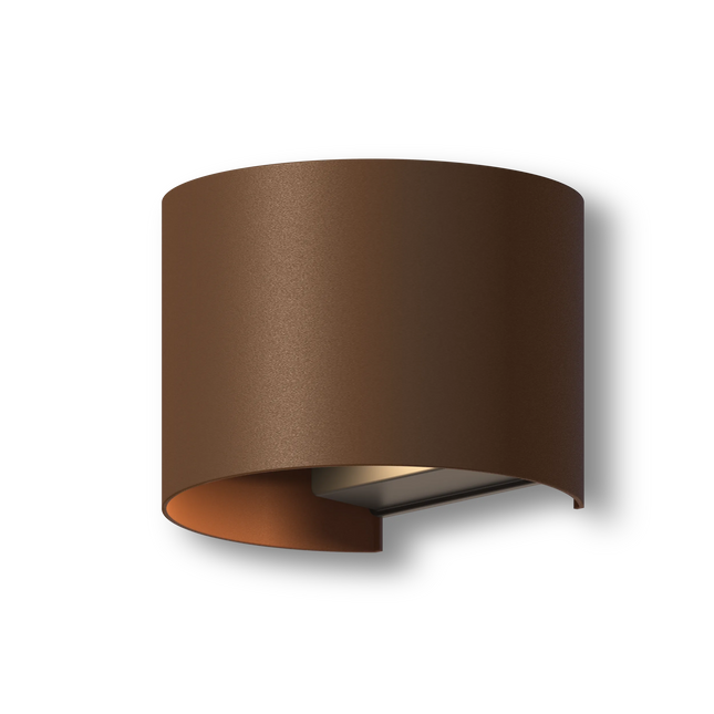 Calex Verona LED Wall Light Oval - Up & Down - Rust