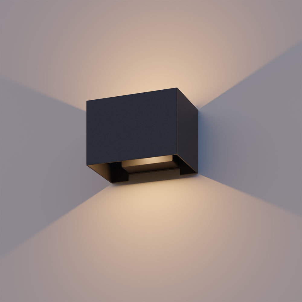 Calex Outdoor Muur Lamp - Rechthoek - Zwart