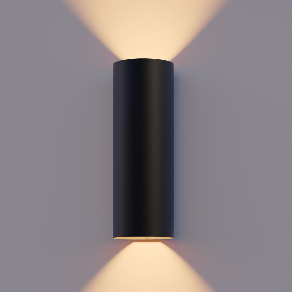 Calex LED Wandlamp - Up & Down - Zwart - Warm Wit Licht - 8W