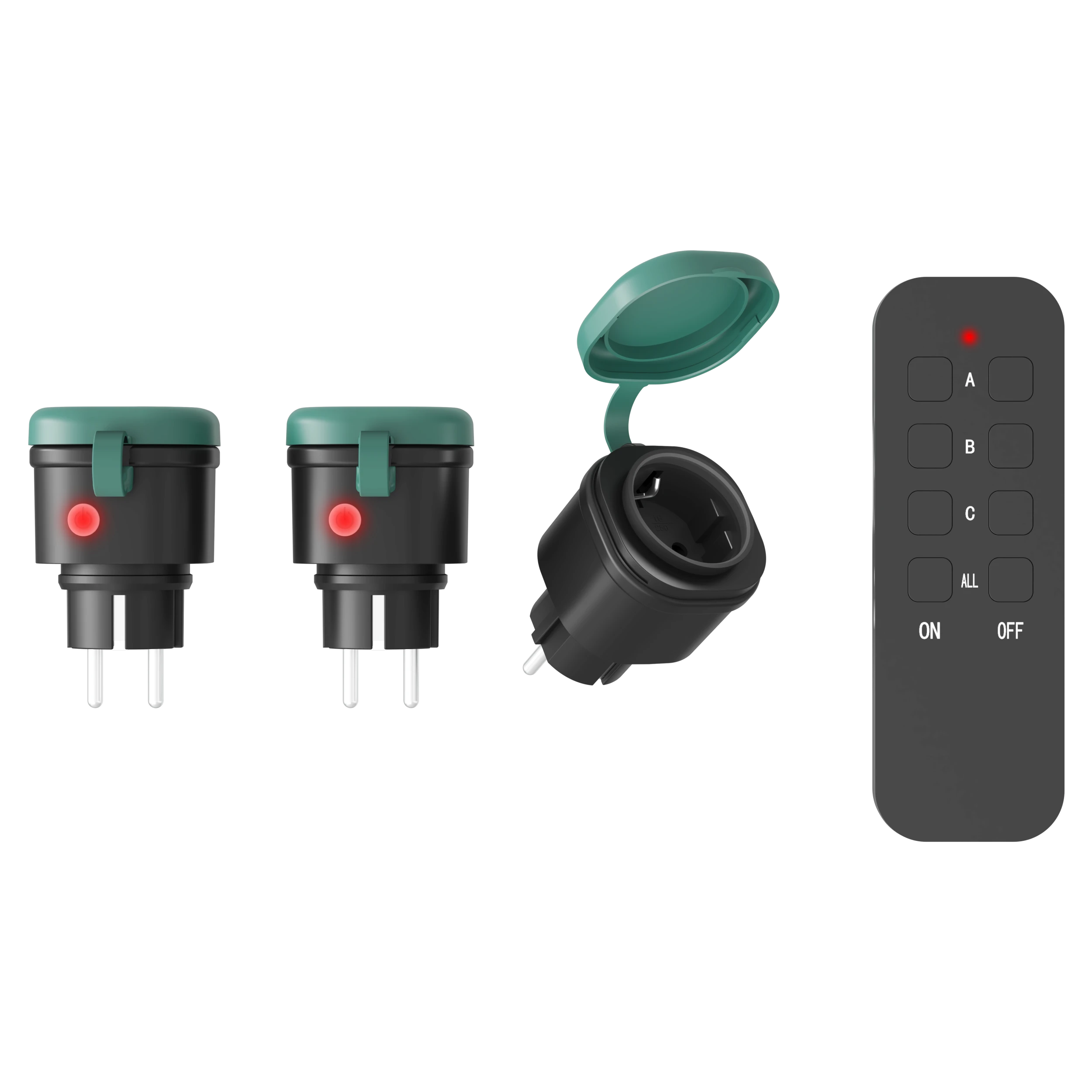 Calex Outdoor Socket - 3x sockets - Remote Control