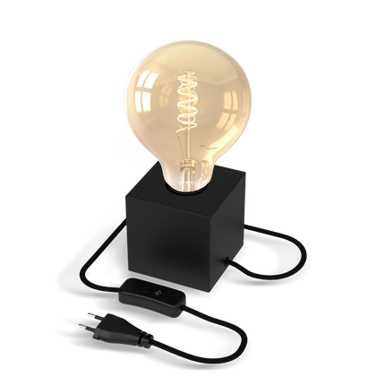 Calex Table Lamp Square - E27 - Black