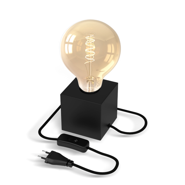 Calex Table Lamp Square - E27 - Black