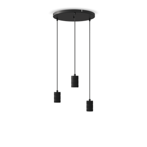 Calex Hanging Lamp Round - 3x E27 - 40cm - Black