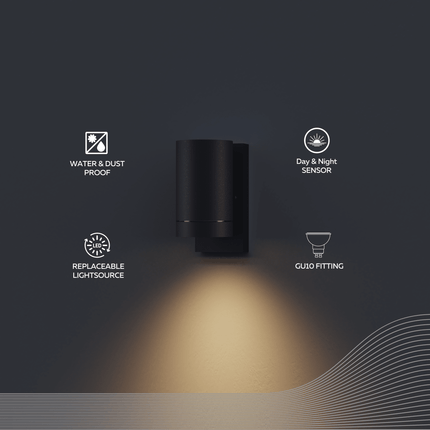 Calex Alba Wall Light - GU10 - Black