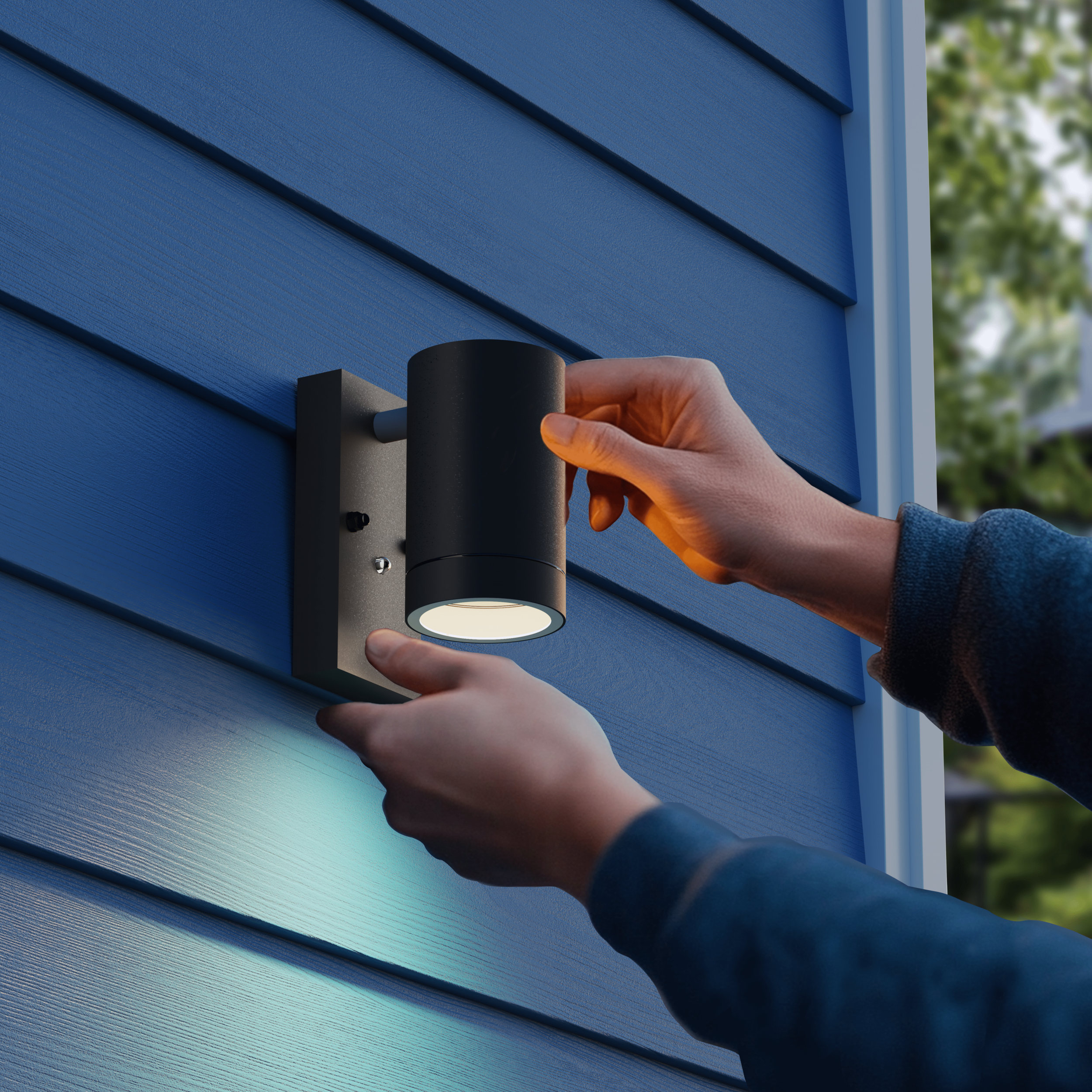 Calex Alba Wall Light - GU10 - Black