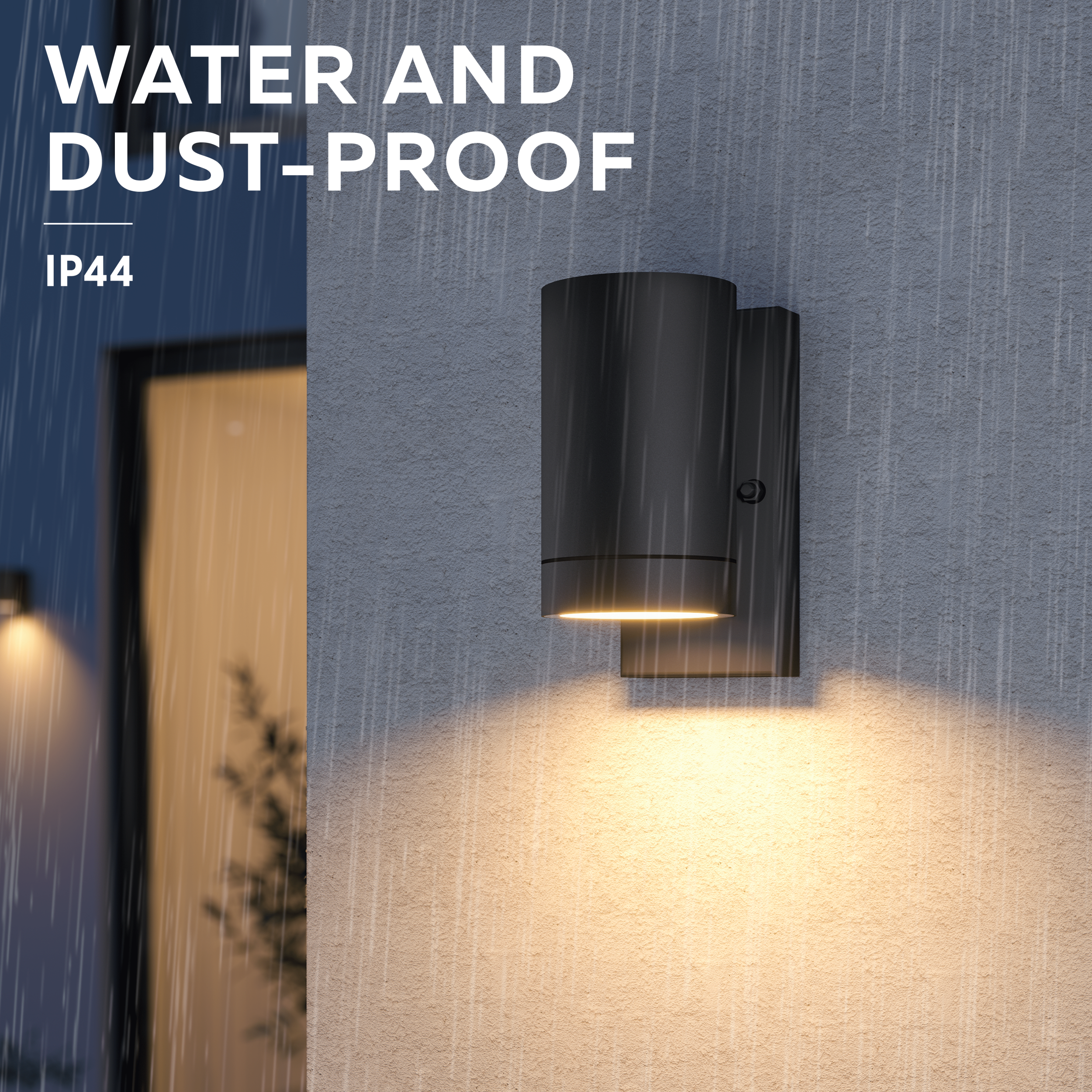 Calex Alba Wall Light - GU10 - Black