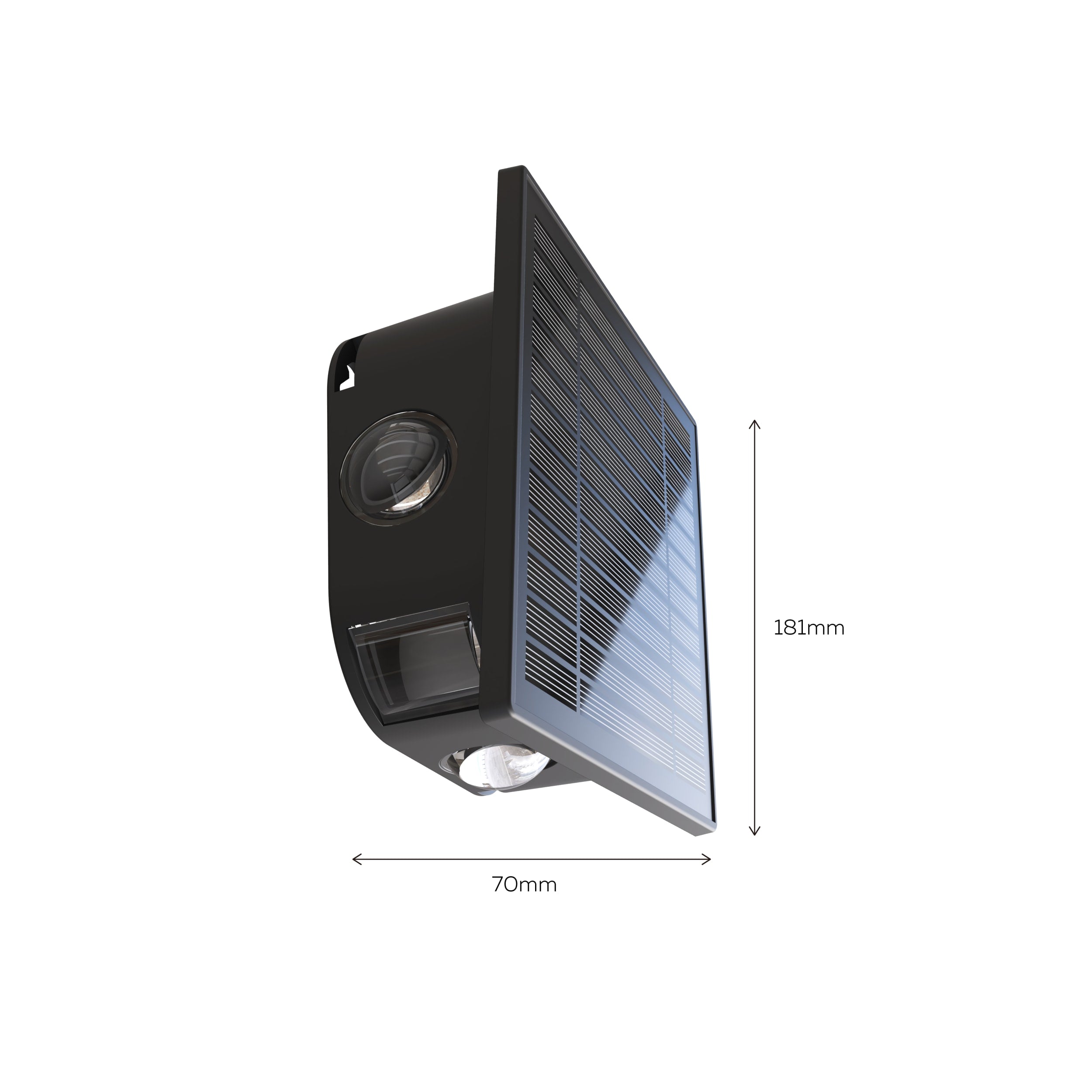 Calex Altamura Solar Wall Light - Black