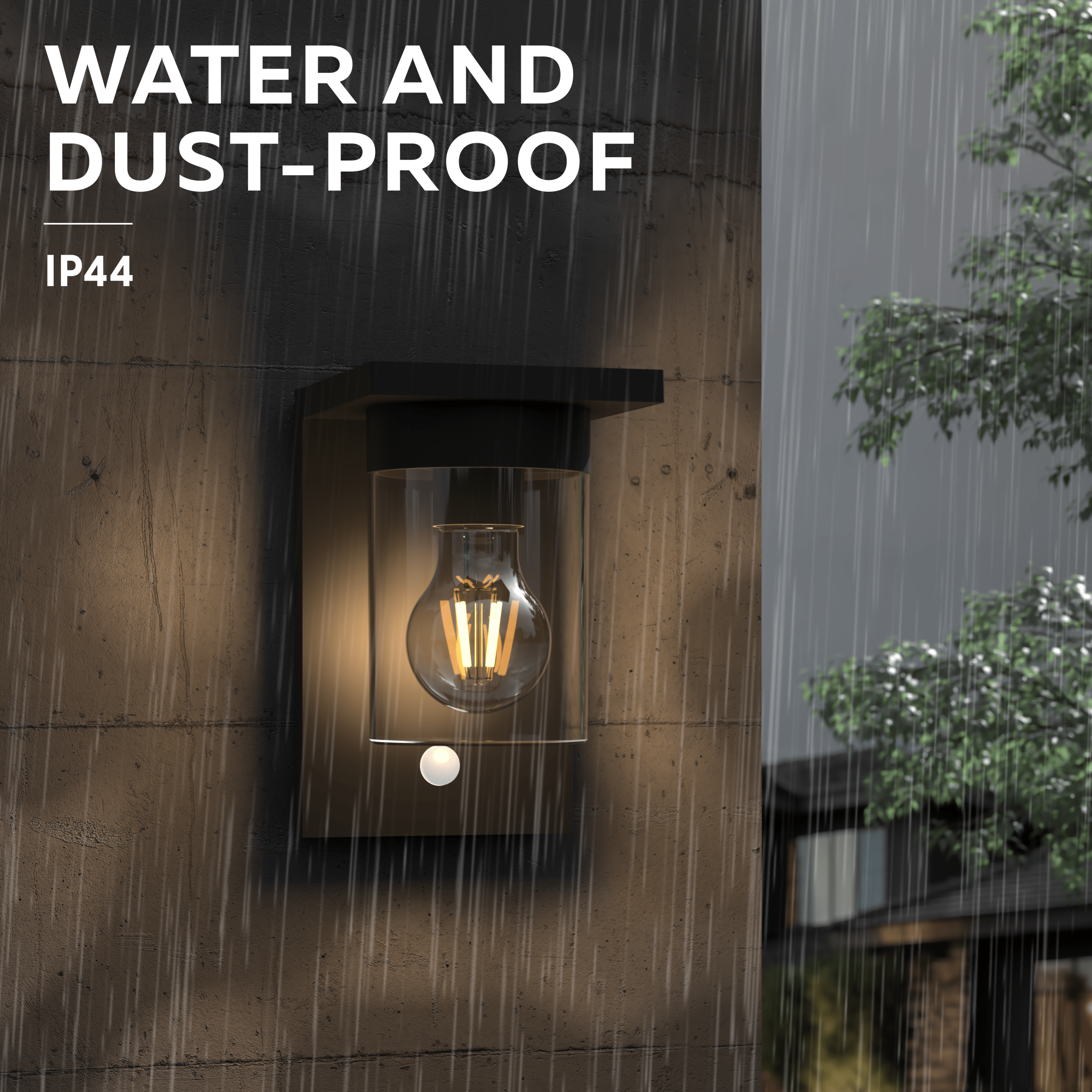 Calex Asti Solar Wall Light - Black