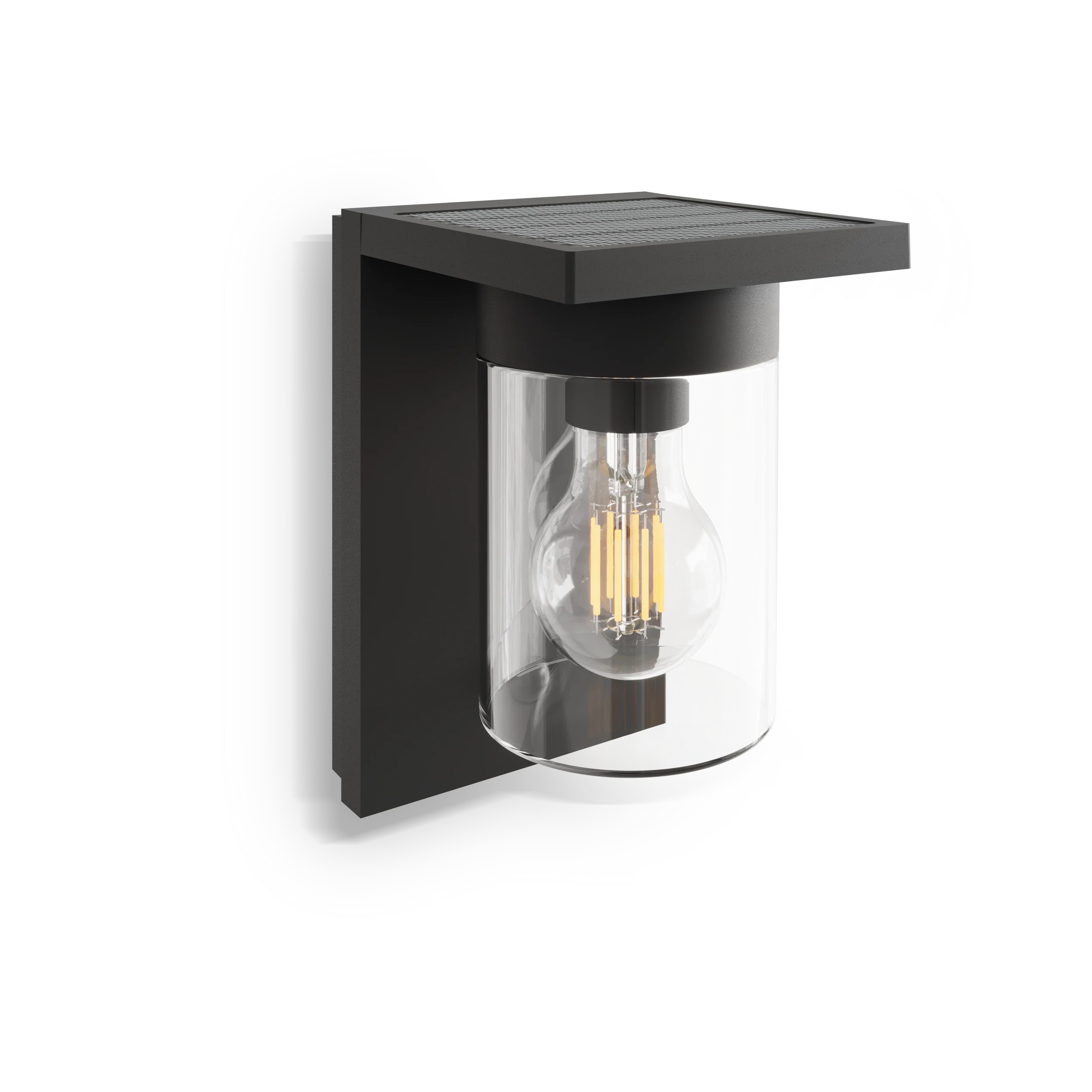 Calex Asti Solar Wall Light - Black