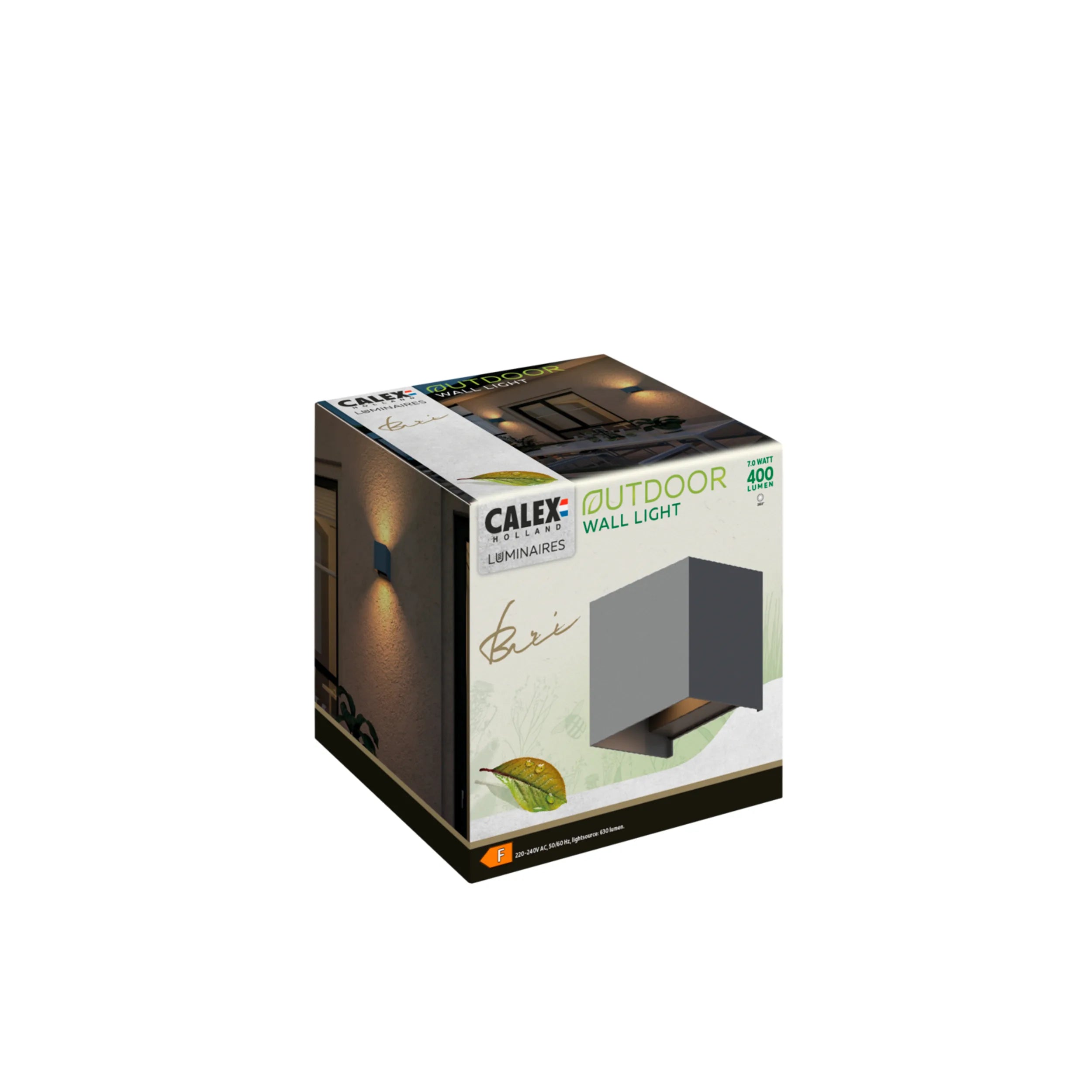 Calex Bari LED Wall Light - Up & Down - Anthracite