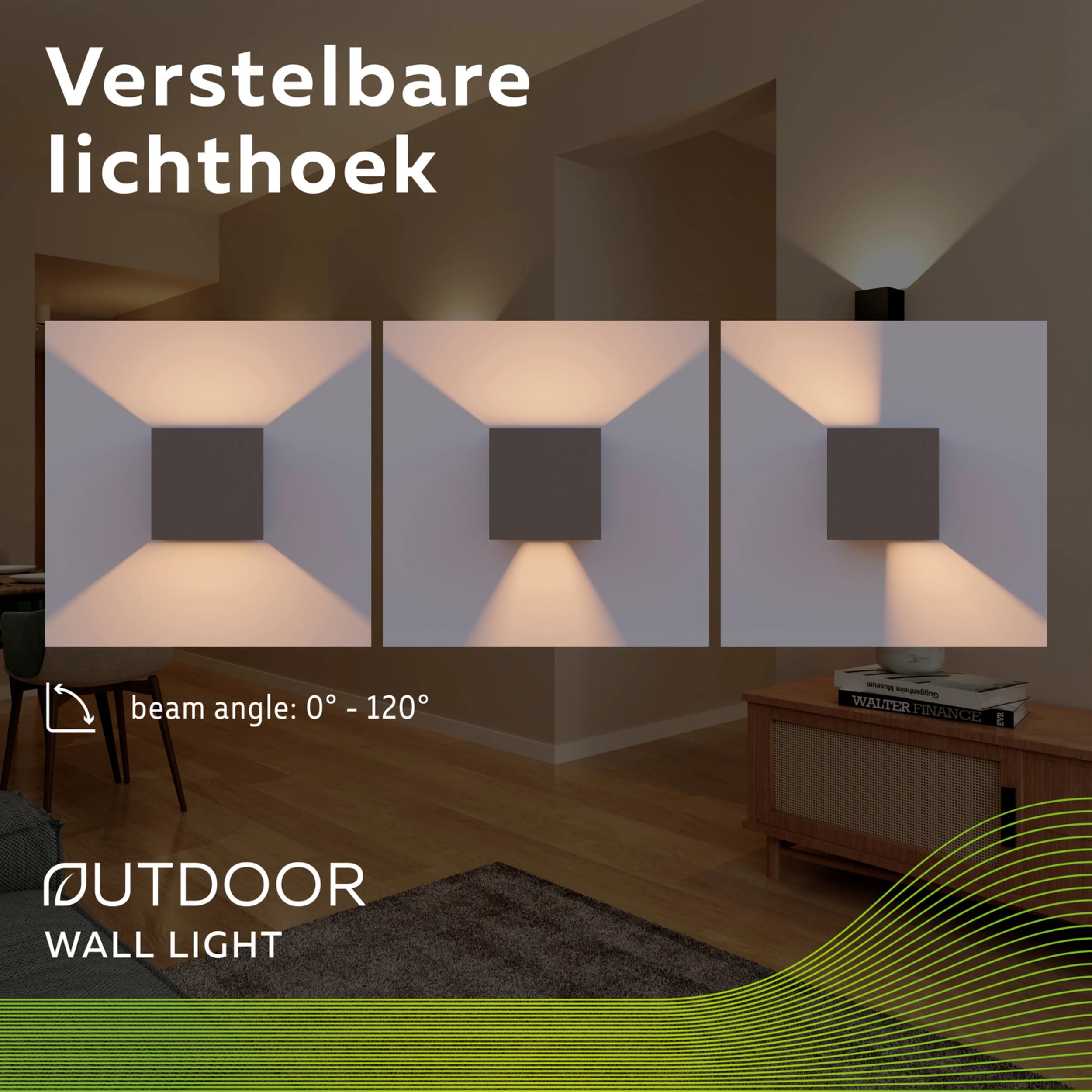 Calex Bari LED Wall Light - Up & Down - Anthracite