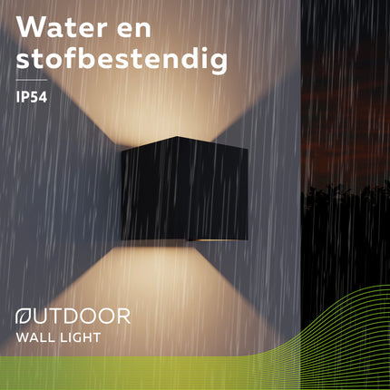 Calex Bari LED Wall Light - Up & Down - Anthracite