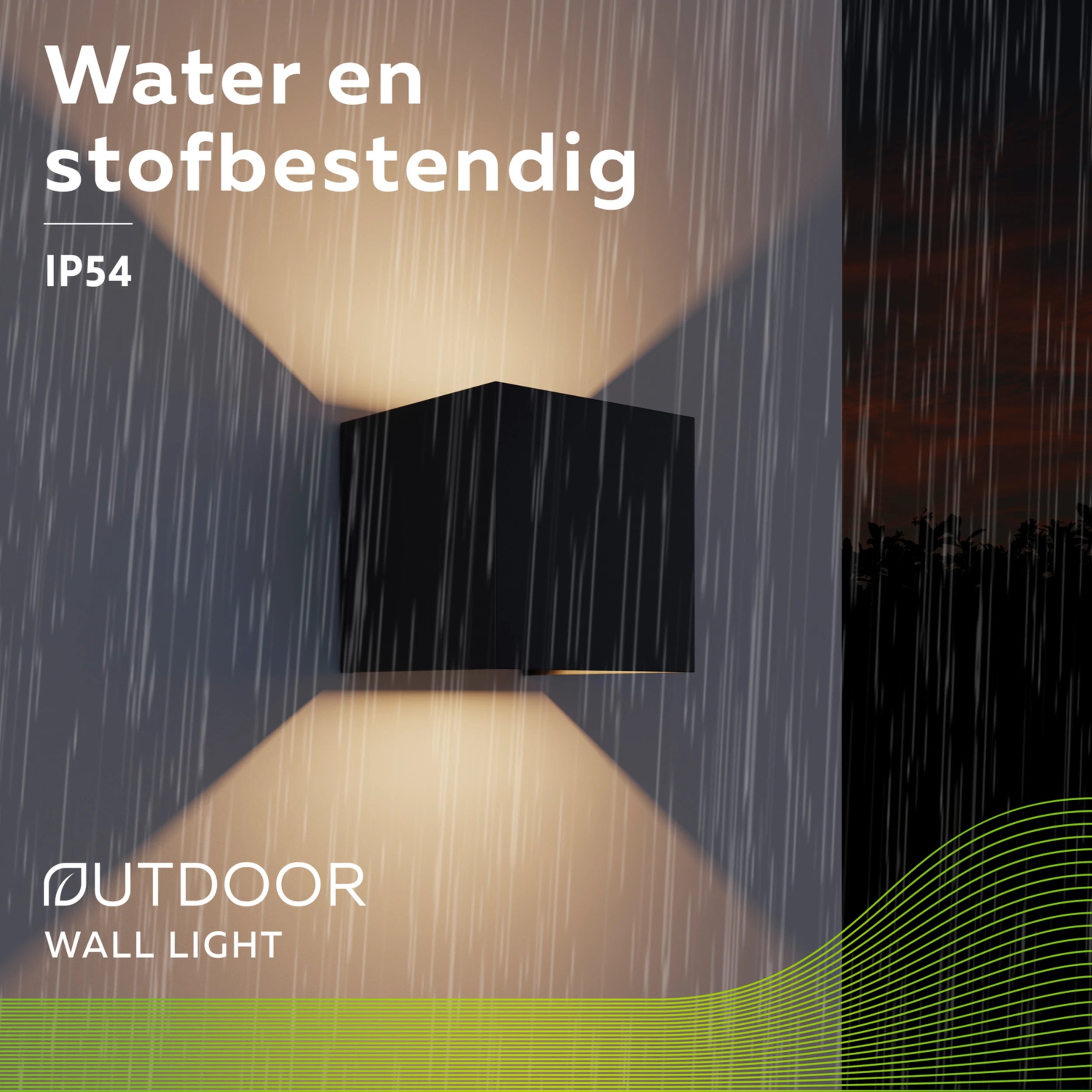 Calex Bari LED Wall Light - Up & Down - Anthracite