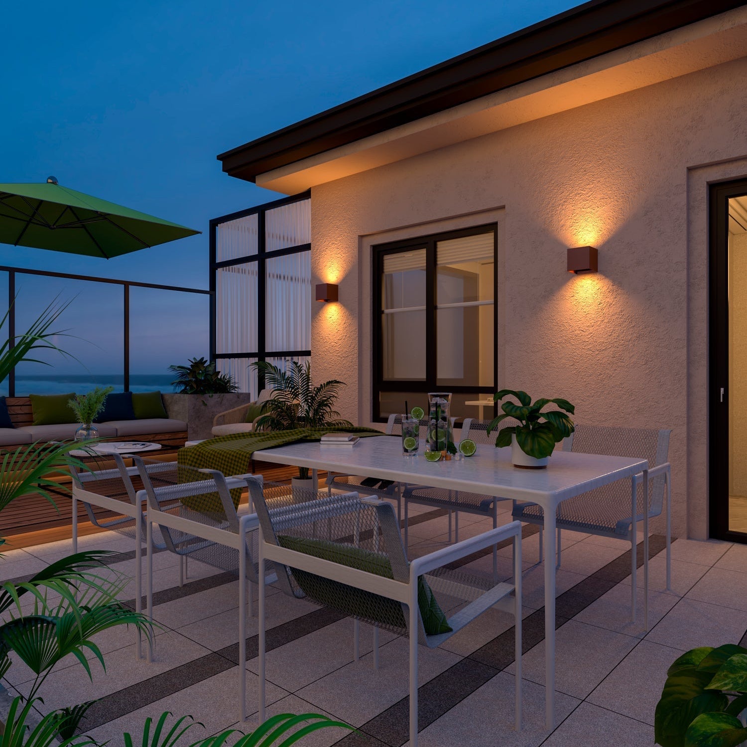 Calex Bari LED Wall Light - Up & Down - Anthracite