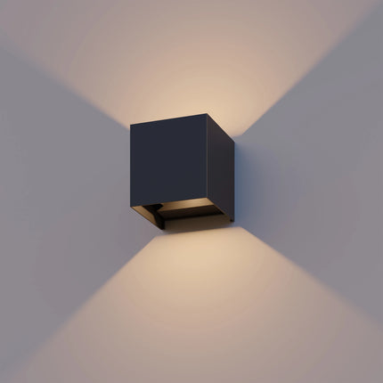 Calex Bari LED Wall Light - Up & Down - Black