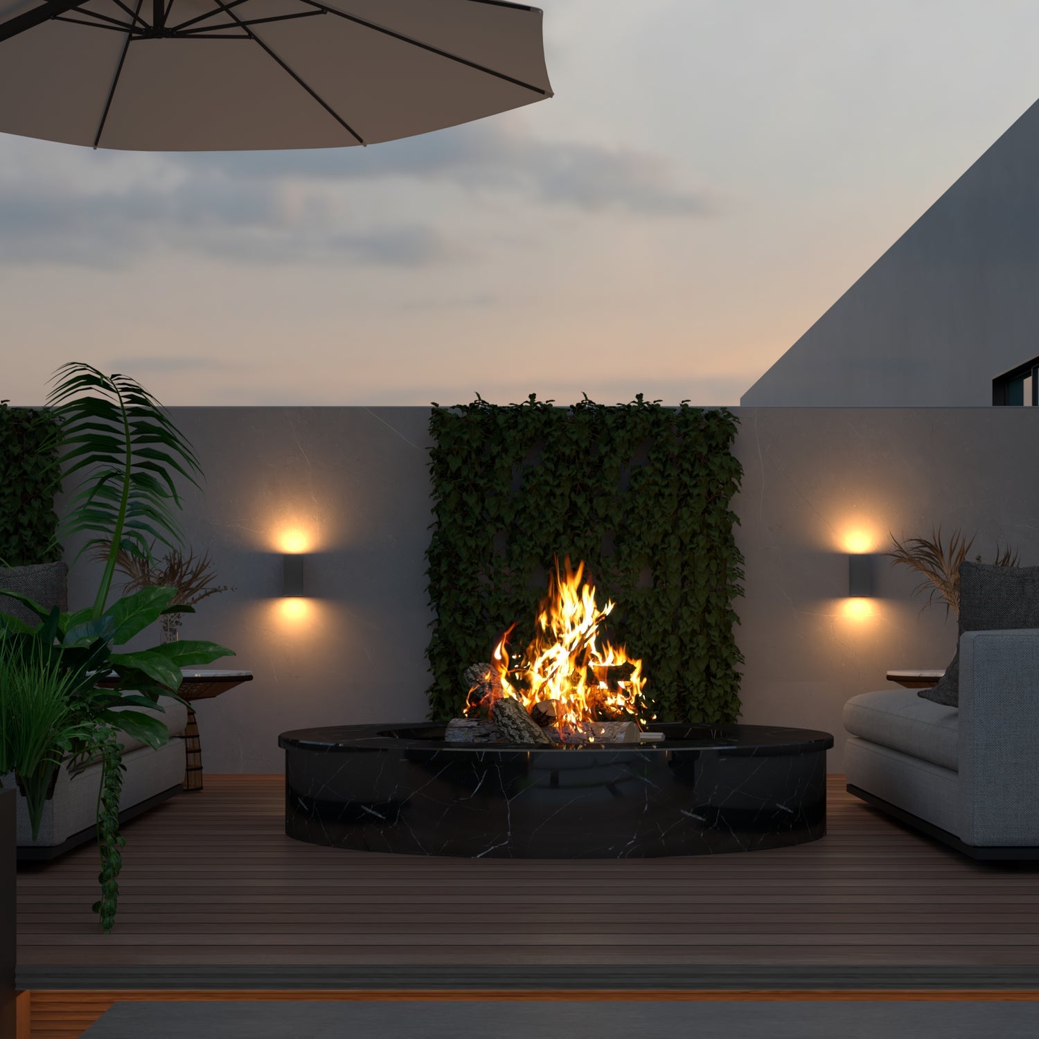 Calex Bergamo Wall Light - Up & Down - 2x GU10 - Anthracite