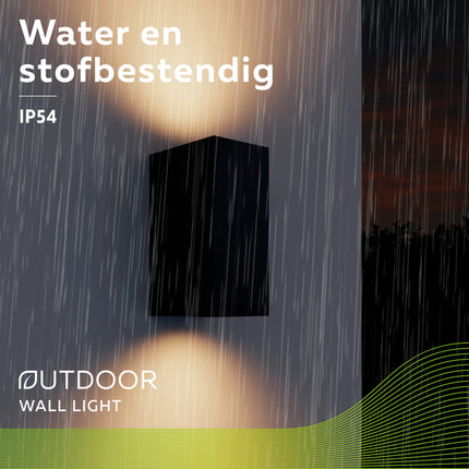 Calex Bergamo Wall Light - Up & Down - 2x GU10 - Black