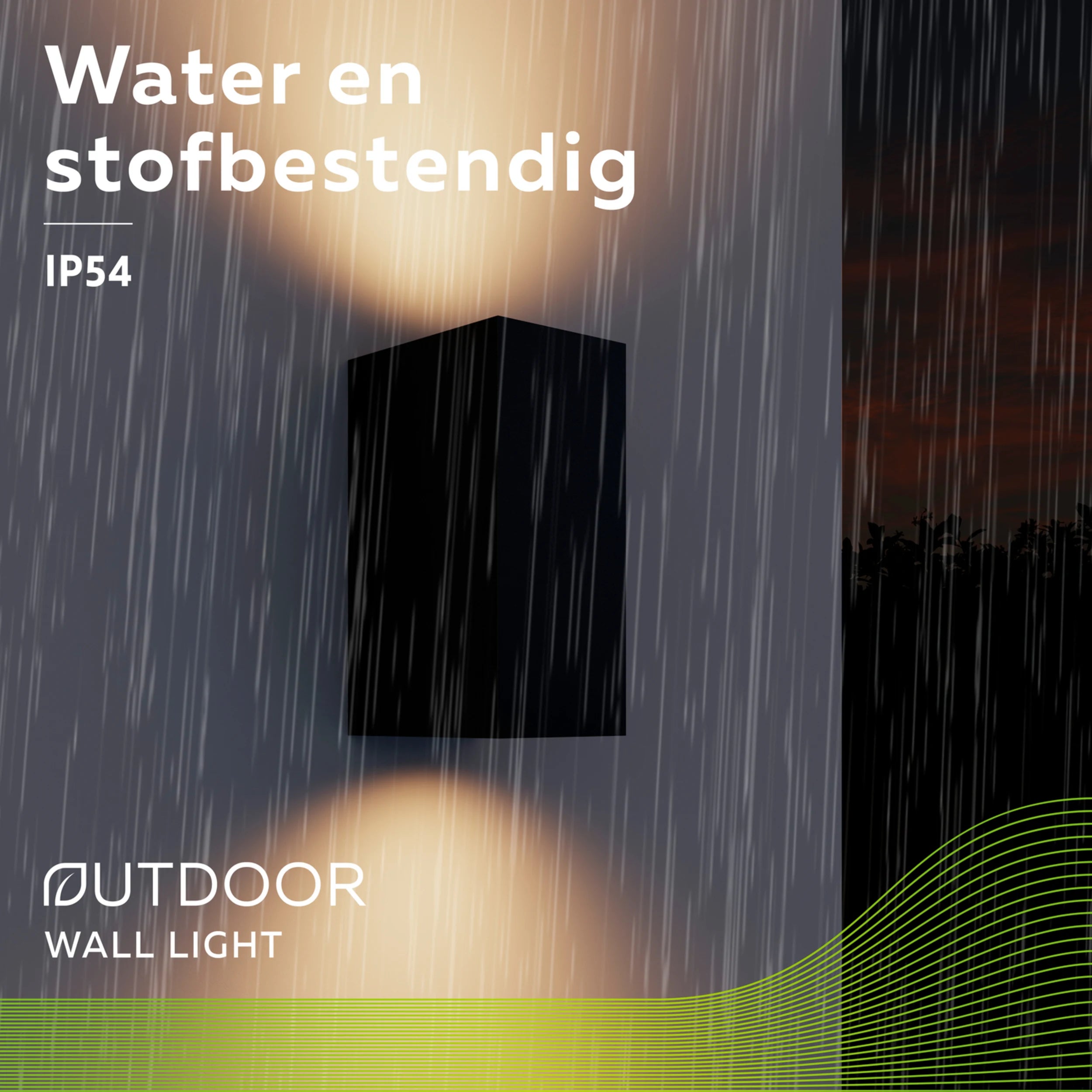 Calex Bergamo Wall Light - Up & Down - 2x GU10 - Black