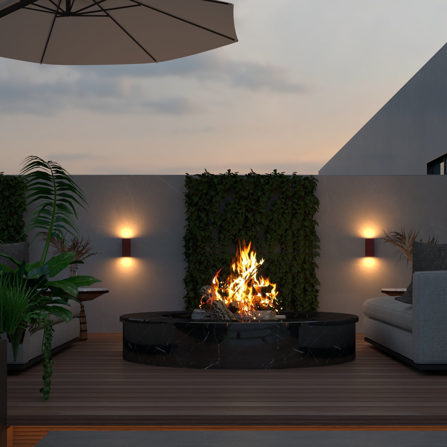 Calex Bergamo Wall Light - Up & Down - 2x GU10 - Rust