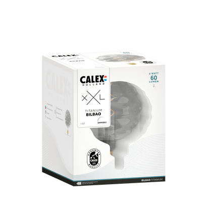 Calex Bilbao Bulb - E27 - Filament - Titanium