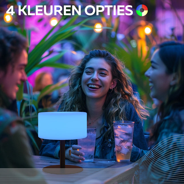 Calex Cascia Outdoor Table Lamp - Rechargeable - White