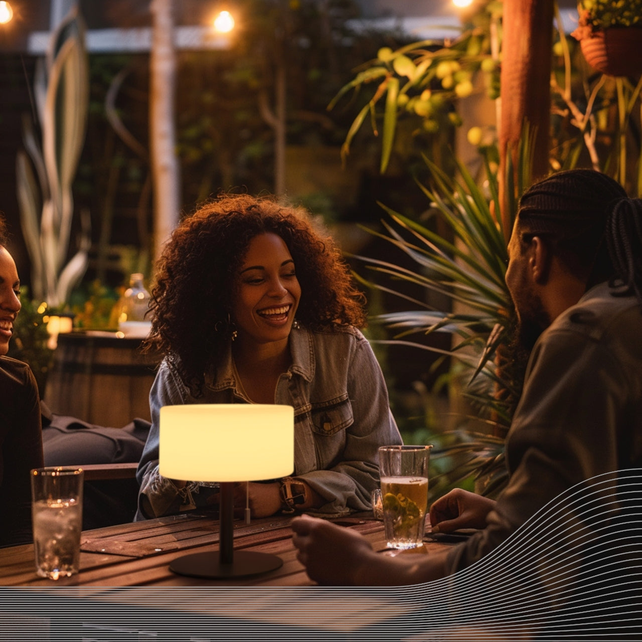 Calex Cascia Outdoor Table Lamp - Rechargeable - White